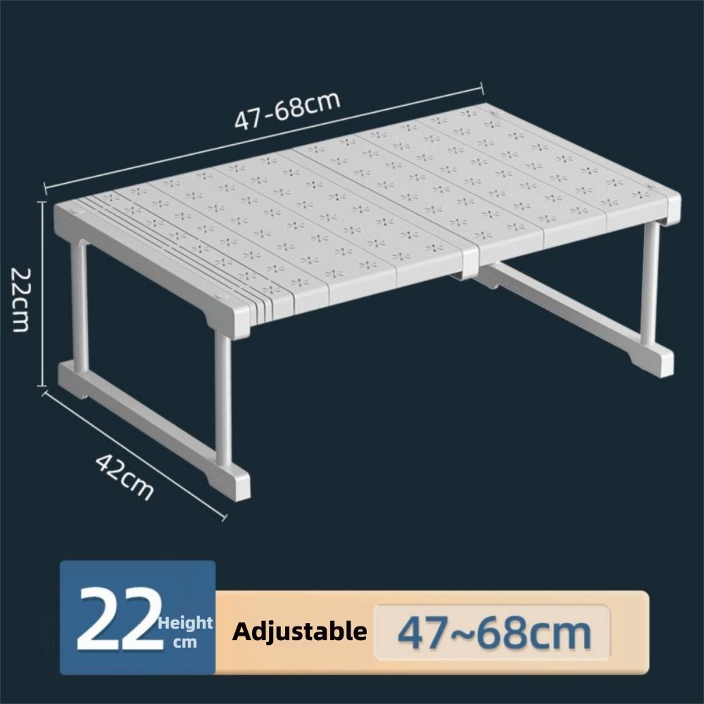 Expandable Cabinet Storage Rack Stackable Telescopic Sink Holder Bathroom Accessories