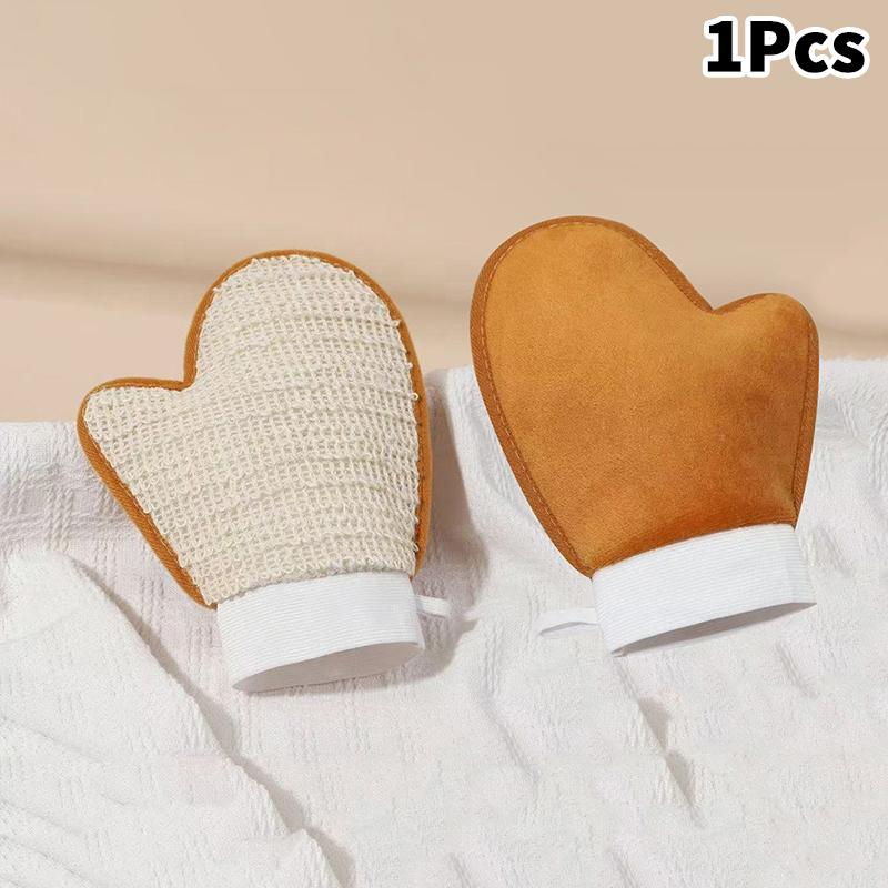 2-in-1 Körperlotion Massagehandschuhe mit ätherischem Öl zum Bräunen Verhindert klebrige Hände Peeling-Reibehandschuh für glatte Haut