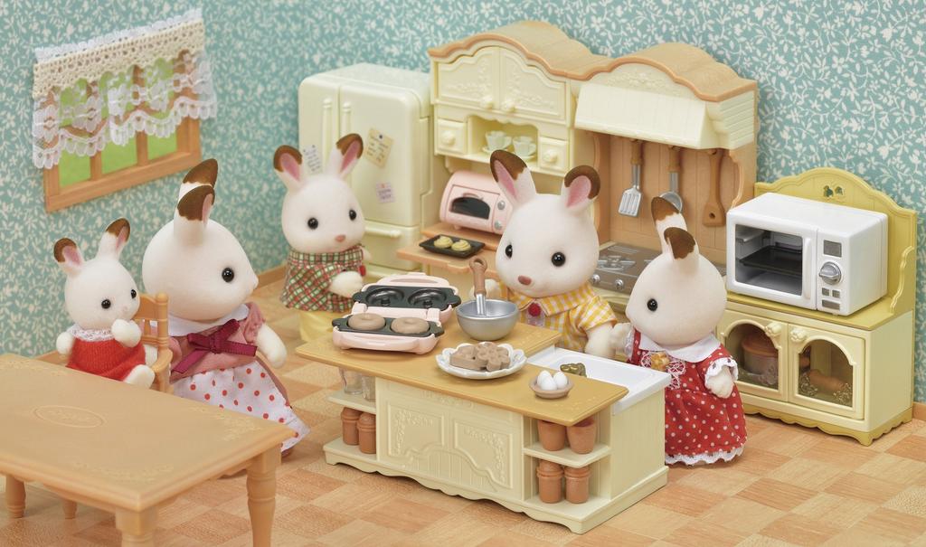 Sylvanian Families Nábytek [Sporák a regál] Ka-425 Certifikováno značkou ST, od 3 let, Hračka Domeček pro panenky, Sylvanian Families, EPOCH