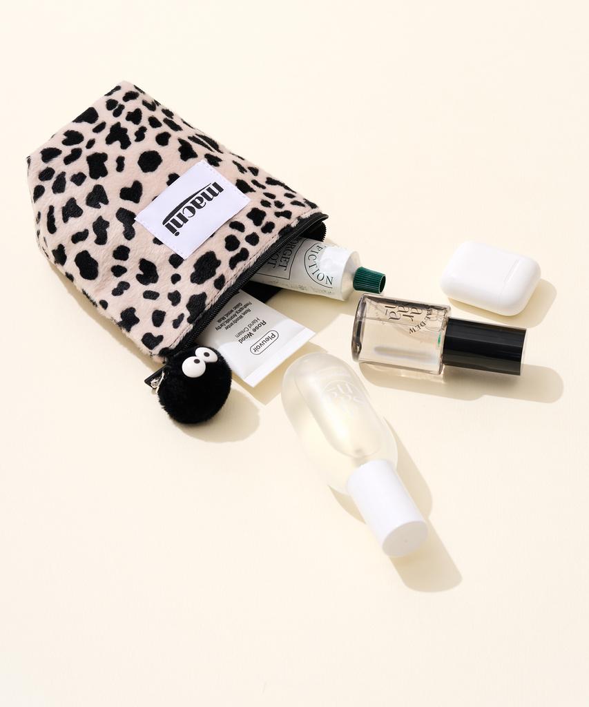 Macni Leopard Standy Pouch Beige