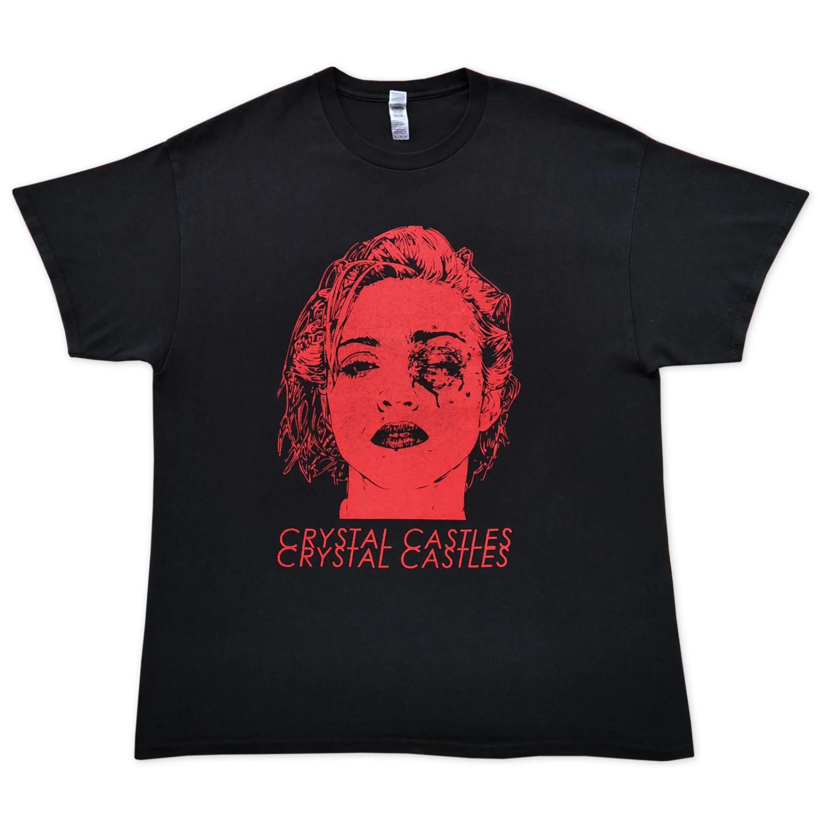 Crystal Castles Madonna Tour Shirt, Heavy Cotton Black Unisex T-shirt Size S-5XL XXXXL