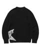 CAVISH W Damaged Star Knit Crewneck Black(Cv2Dffk601A)
