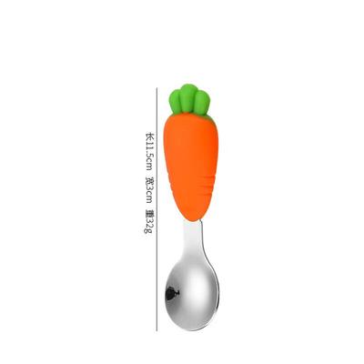 Kids Carrot Spoon & Fork Feeding Set