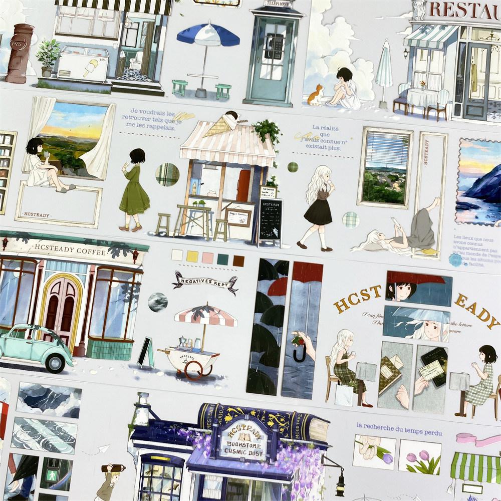 Pet Washi Tape Q34 Late Summer Clouds And Old Rain MOODTAPE Material Human Account Planner Sticker Collage