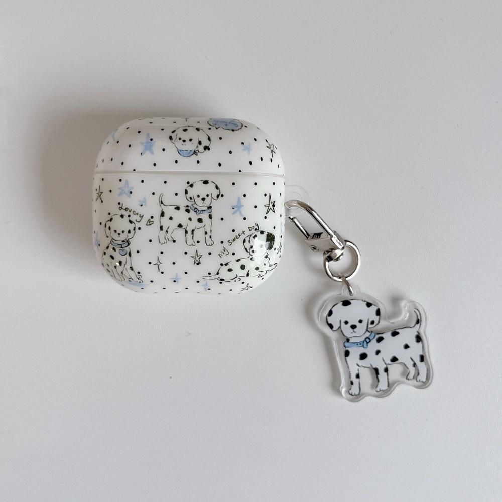 Graffiti hand-painted speckled dog earphone cover for Apple AirPods 1 /1 generation creative Bluetooth case PRO1/PRO