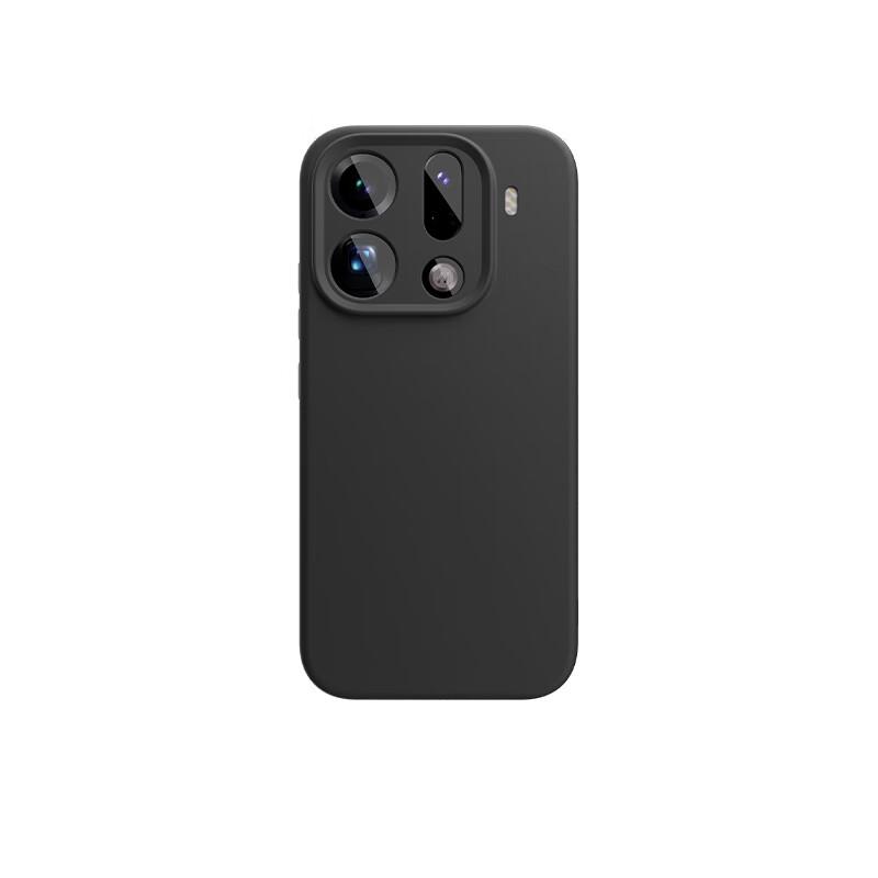 OPPO Find X9 Pro Case Liquid Silicone Soft Cover Full Protection Lens Anti-Fingerprint Black