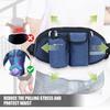 Hot Selling Oxford Zipper Outdoor Leash Multi-Functional Sports Running Fitness Training Dog Walking Pet Waist Bag Fanny Pack