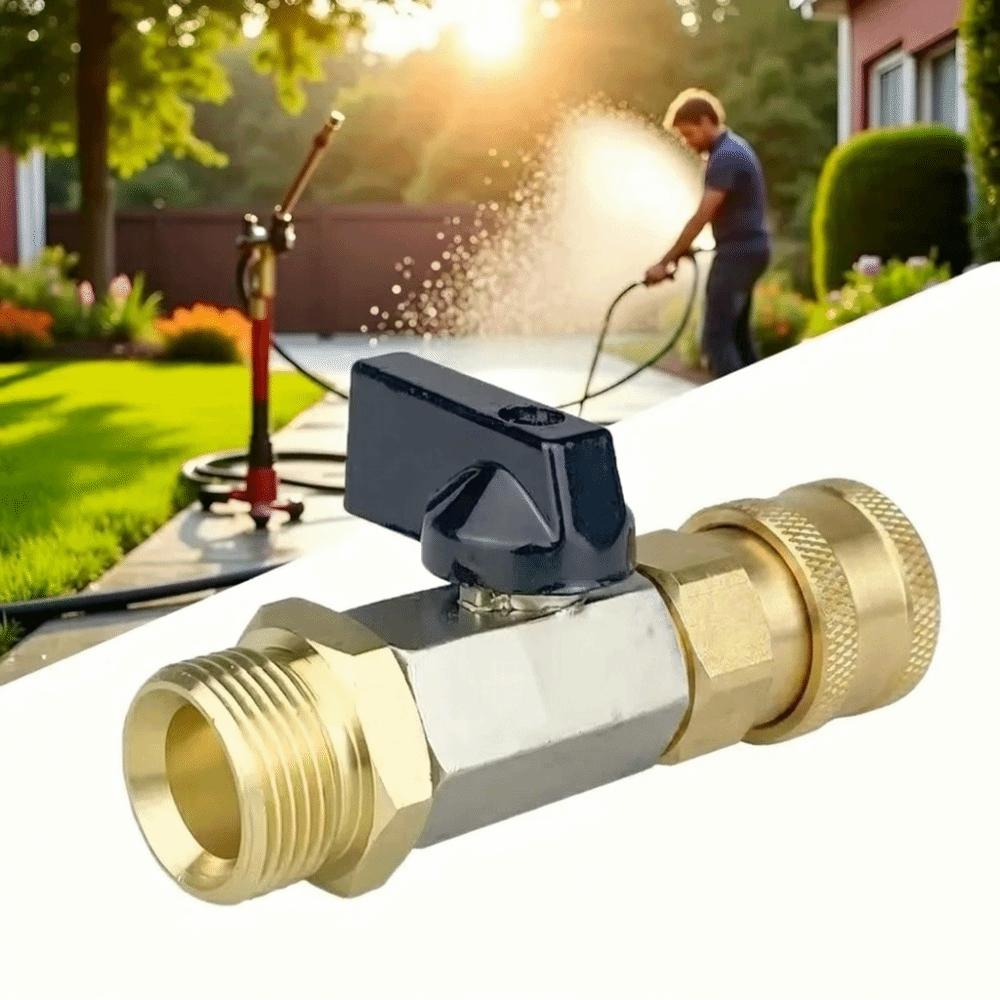 1/4" Quick Connector Power Washer Hose Switch Brass Ball Valve Hose Switch Gardening