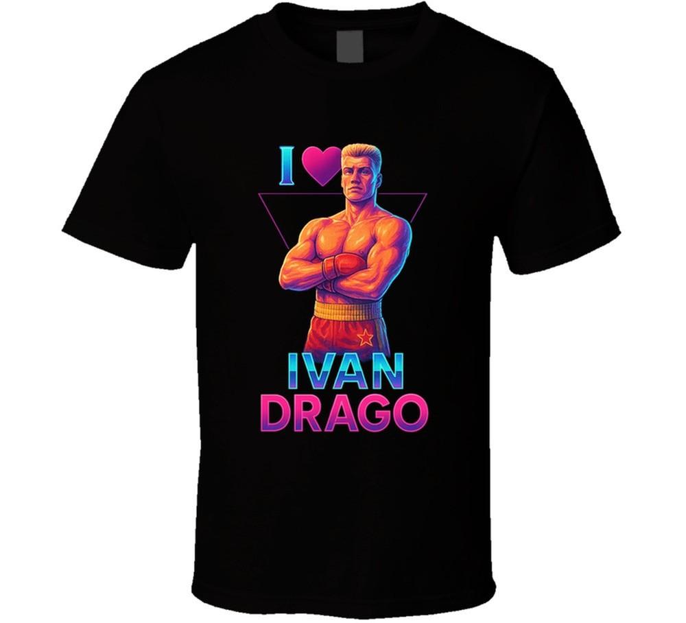I Heart Love Ivan Drago Rocky Iv 80s Movie Villain Fan T Shirt