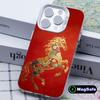 Golden Horse Year Mobile Phone Case for iPhone 17 16 15 14 13 12 11 X XR XS 8 7 Air Pro Max Plus White Translucent Cover