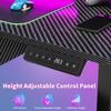 Stehschreibtisch Elektrischer Schreibtisch 48" x 24" Höhenverstellbar Gaming mit Steckdosen & LED-Leuchten Ergonomischer Sit-Stand-Auf-Ab Computer Tisch