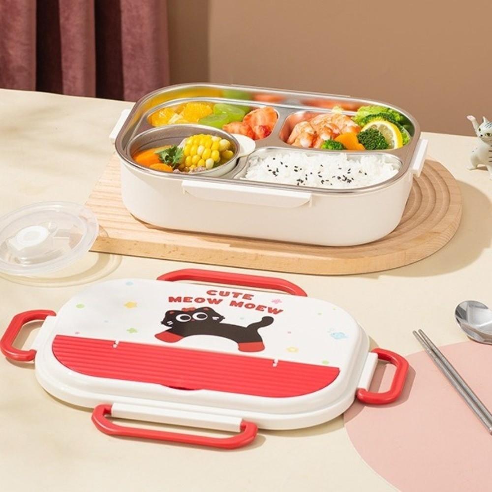 Leakproof Stainless Steel Lunch Box Cartoon Food Storage Box Sealed Food Container  Lunch Use