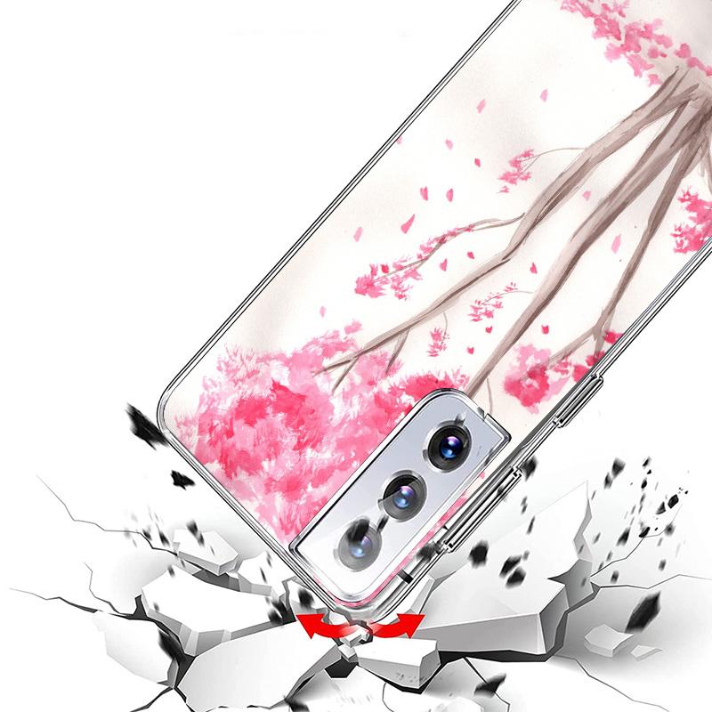 Cherry Blossom Tree Cover Phone Case For Samsung Galaxy S26 S25 Edge S24 Ultra S23 S22 Plus S21 S20 FE Soft Fundas Shell Galaxy