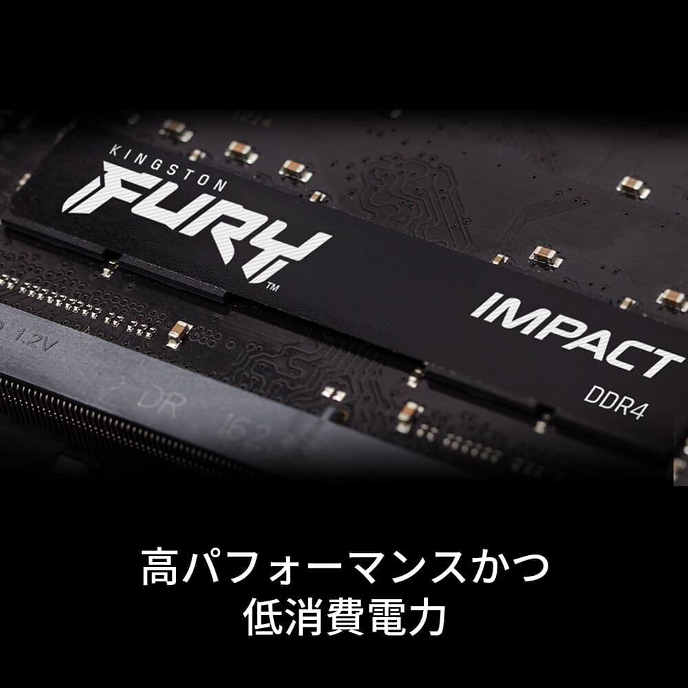 Kingston Kingston FURY Laptop-Speicher DDR4 16 GB x 2 Kingston FURY Impact CL20 Ungepuffertes SODIMM Produktlebenslange Garantie 3200 MT/s 1,2 V KF432S20IBK2/32