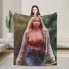 Super Soft Throw Blanket Travel Office Madelyn Cline Beautiful Actress Poster Blanket Flannel For Outdoor Trend Sofa Bed Cover