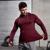 هودي رجالي مع وسادة وجه ضغط كم طويل طبقة أساسية سريع الجفاف شتاء تزلج جري قميص داخلي