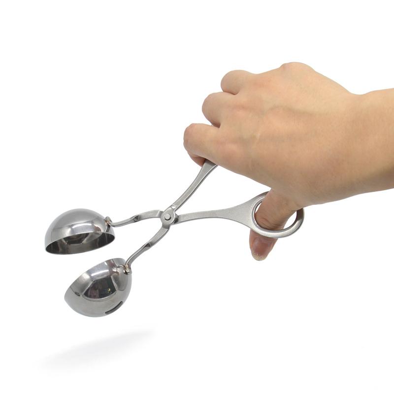 New S/L Code Kitchen Convenient Stainless Steel Meatball Clip DIY Fishball Rice Ball Making Mold Handheld Meatball Machine Cooking Tool