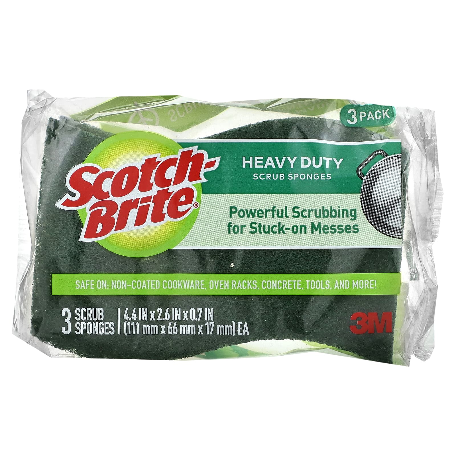 

SCOTCH-BRITE Сверхпрочная губка для мытья посуды, 3 губки