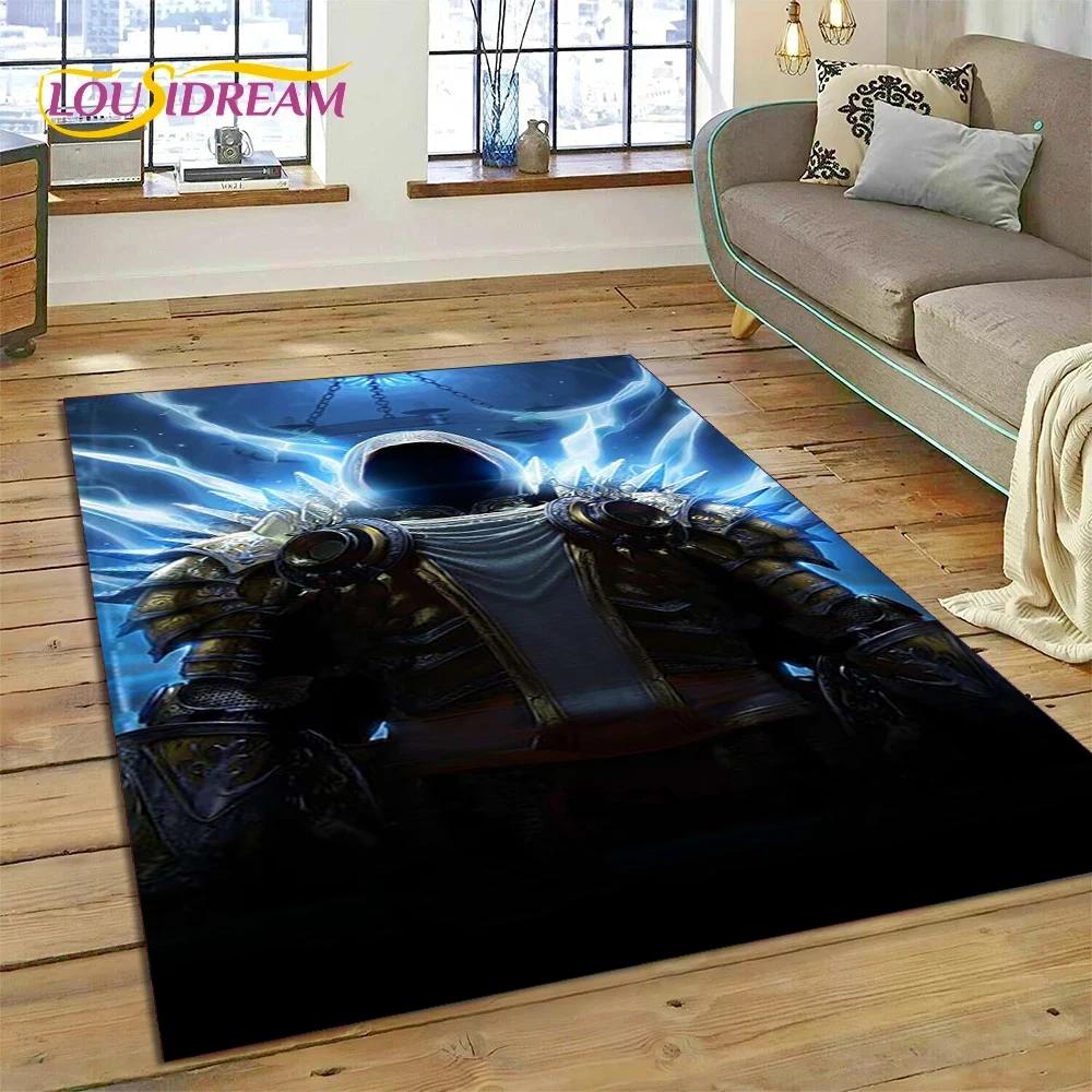 Alfombra de Juego Retro 3D de Diablo para Dormitorio, Sala de Estar, Decoración del Hogar, Sofá, Niños Jugando, Decoración Grande, Felpudo de Regalo