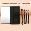 Little Sparrow Makeup Brush Set with Mirror Box, 4 Dual-Head Eyeshadow Brushes, Portable Mirror Brush Box, Multi-Functional Setting Brush