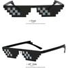 Mosaic Sunglasses 3pcs For Men And Women 8 Bit Pixel Mosaic Pattern Unisex Photo Props Black