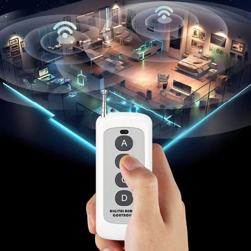 Wireless Remote Switches 12V Multifunction Remote Control Switches 433Mhz Transmitter for Electric Door Car Lights