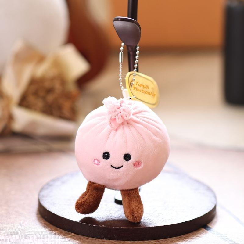 

1Pcs Little Bun Keychain Doll Plush Toy Mini Couple Backpack Pendant Doll Decoration Girl S Gift Diy Accessories