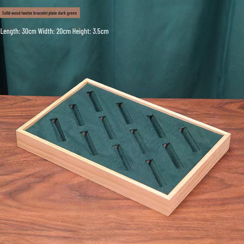 Solid Wood Jewelry Display Stand for Bracelets and Rings