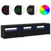 TV Cabinet Set of 2 Black Oak Effect 180 x 35 x 40 cm