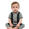 Pretty Green Baby Striped Short-Sleeved Romper