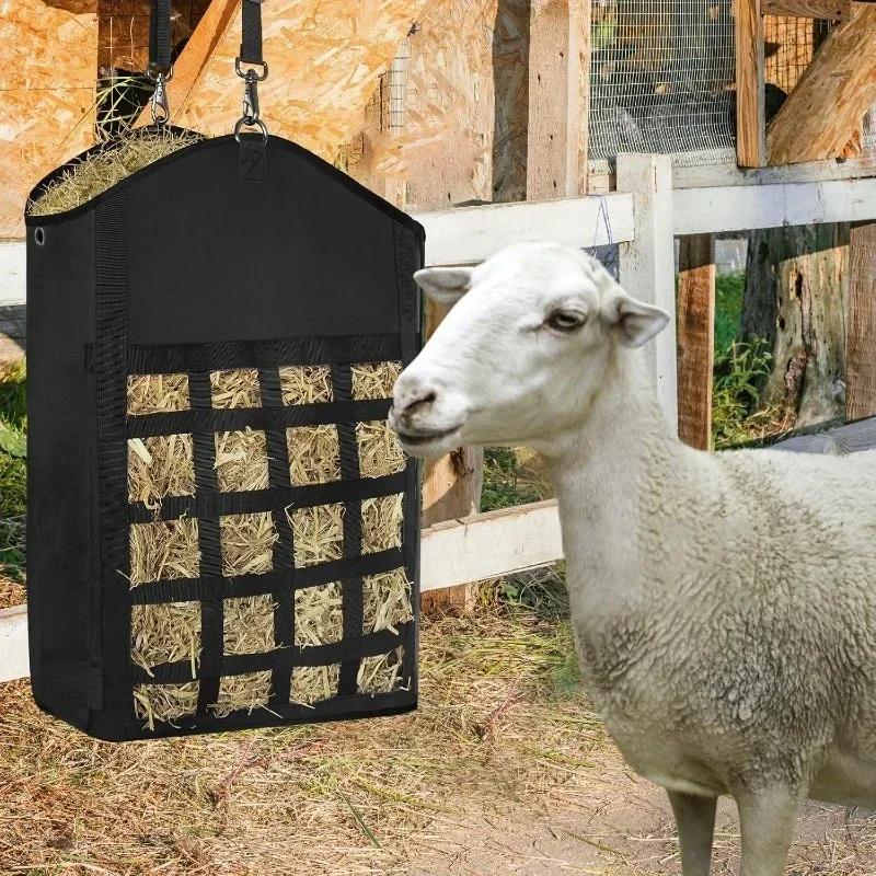 Heavy Duty Hay Storage Bag Large Capacity Slow Feeder Horse Hay Bag Portable Stable Feeding Tool Horse Care Supplies
