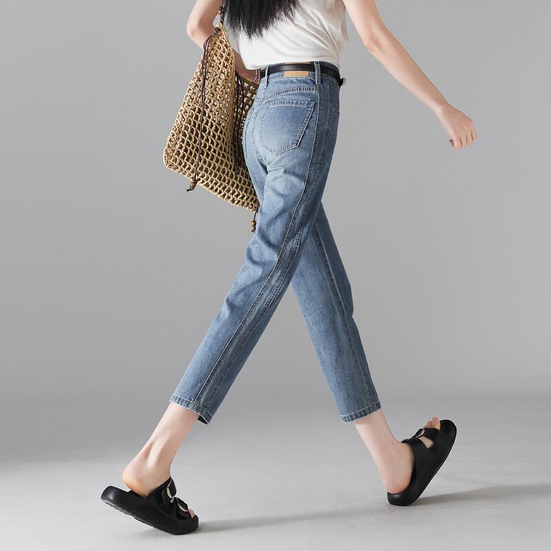 SOFSIL 2026 Summer Retro High-Waist Skinny Cropped Jeans 27