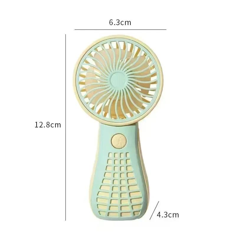 Ruční nabíjecí ventilátor Kreslený roztomilý malý studentský nabíjecí malý ventilátor Přenosný mini USB ventilátor Mini kapsa