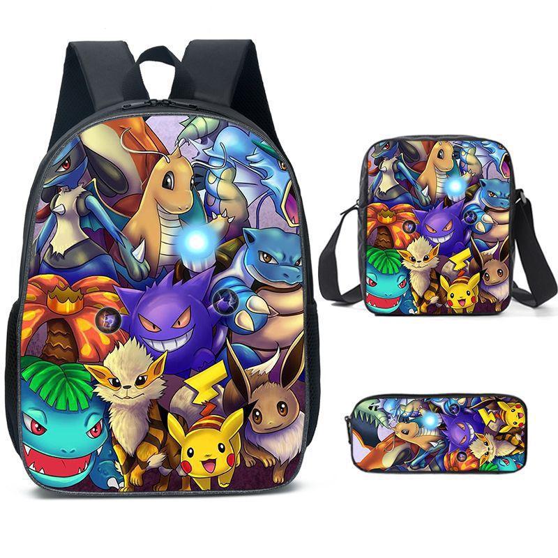 Primary And Secondary School Students Schoolbag Cartoon Backpack Breathable And Wear-Resistant Children'S Backpack Satchel Pencil Bag Set