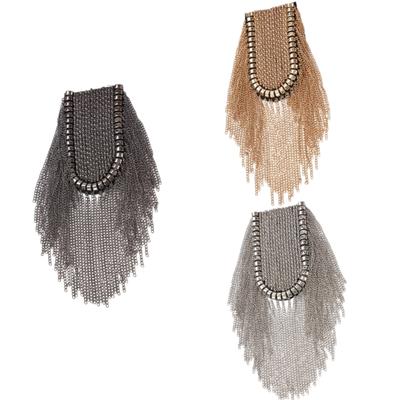 Tassels Shoulder Epaulet Tassels Epaulet Elegant Pin Tassels Chain Epaulette Shoulder Accessories for Man Woman