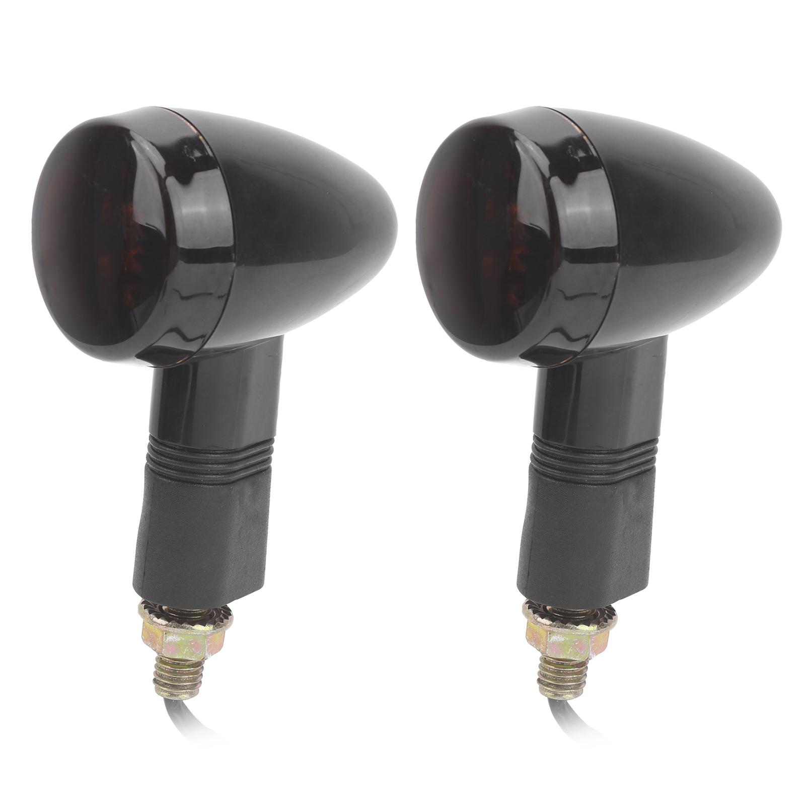 

2pcs Motorcycle Turn Signal Lamp Yellow Light High Visibility 12V 10mmCelsius0.4in Thread