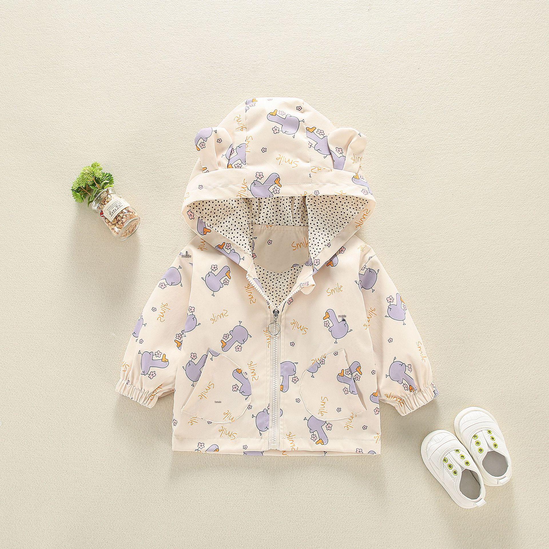 

Модное мультяшное пальто для девочек - Повседневная одежда на весну и осень для 1-летних 90cm фиолетовый