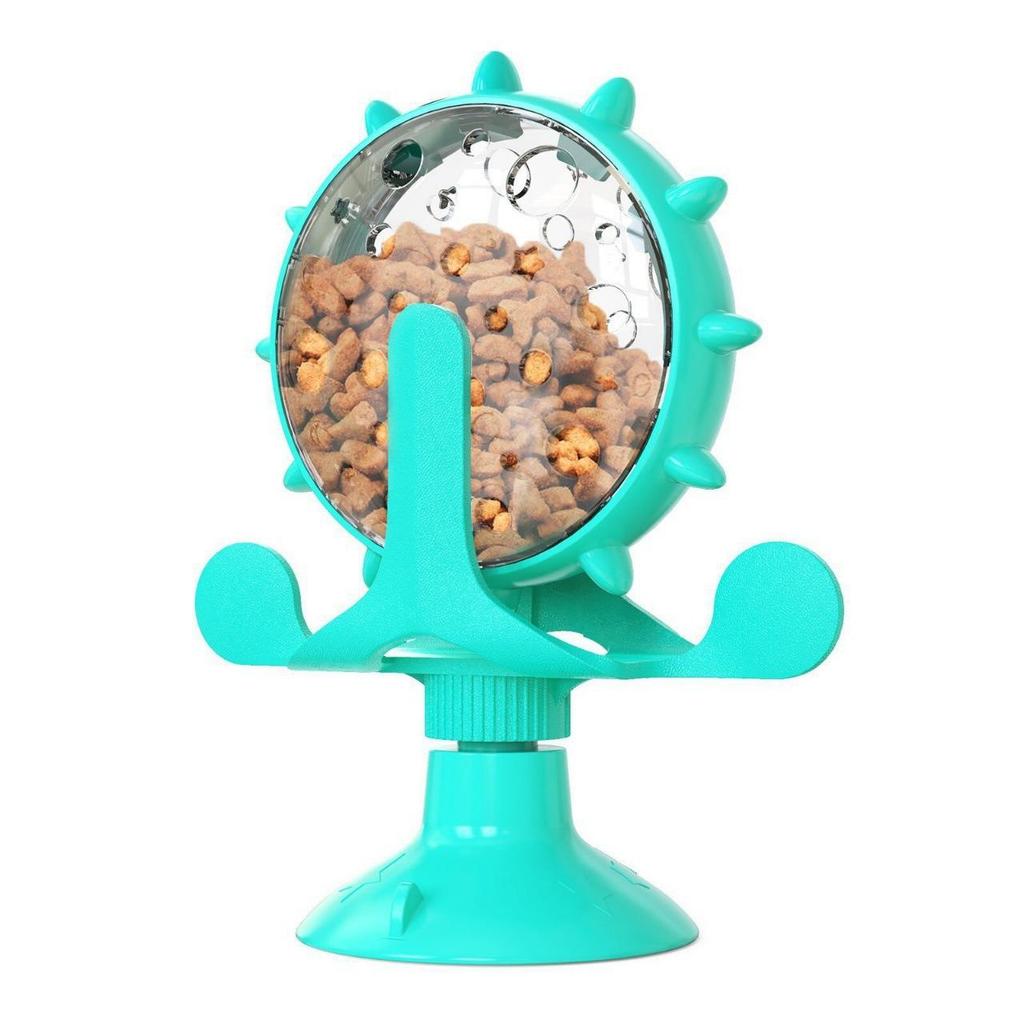 Small Dog Toys Tease Cats Slow Feeder Dispenser Windmill