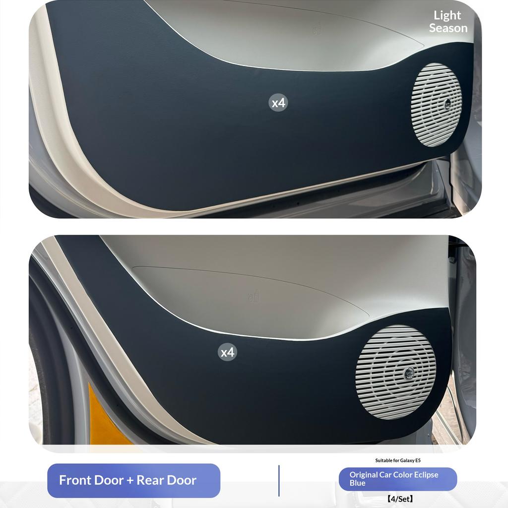For Geely Galaxy E5/EX5 Car Door Anti Kick Leather Anti Scratch Dirt Resistant Copilot Glove Box Threshold Interior Modification