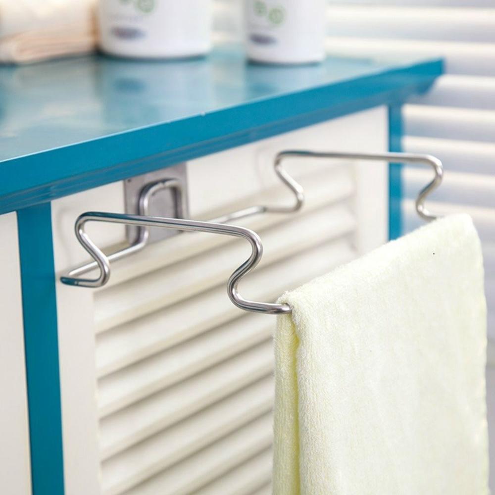 Steel Kitchen Trash Bin Storage Organizer Garbage Bag Rack Hanging Basket Trash Bag Holder