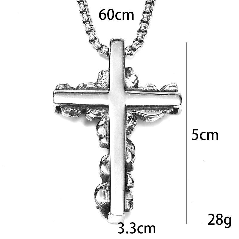 Nightclub Hip-Hop Trendy Brand Multi-Skull Light-Faced Cross Necklace Pendant For Men And Women