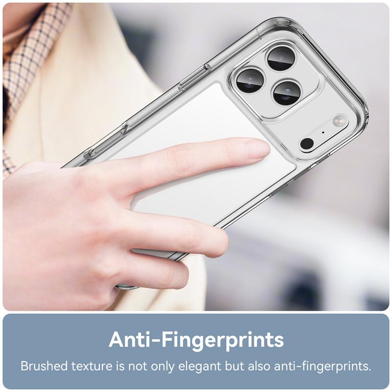 For iPhone 17 Pro Max Deksel Apple iPhone 17 Air iPhone 17 Pro Max Deksel TPU Klar PC + Silikon Støtsikker Beskyttende Telefondeksel