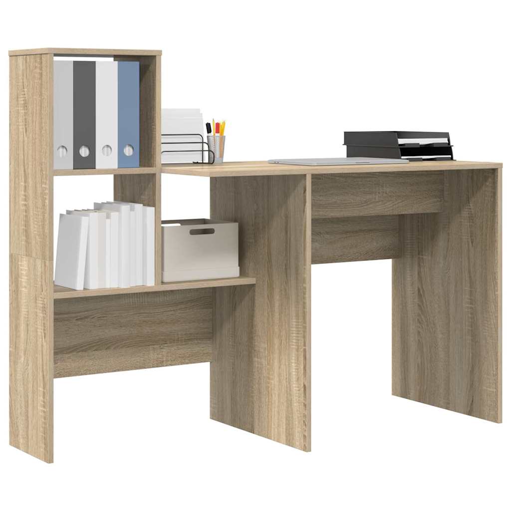Desk in Sonoma Oak Finish 131.5 x 50 x 106.5 cm Particleboard