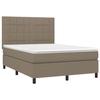 Maison Exclusive - Sommier à lattes de lit avec matelas Taupe 140x190 cm Tissu