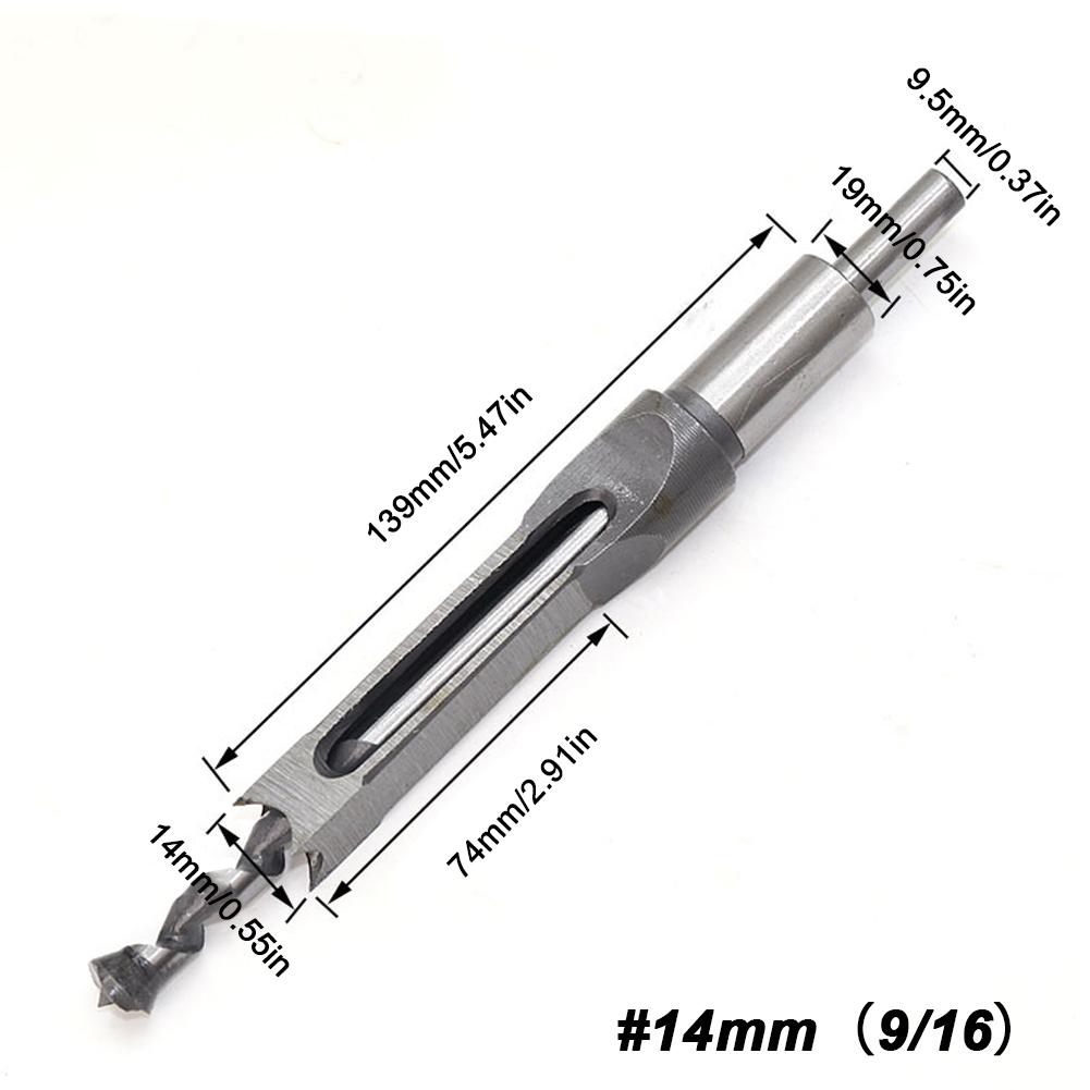 1Pc 6-16mm HSS Square hole drill Woodworking Drill Tools Auger Mortising Chisel Drill Set DIY Furniture Square Woodworking drill