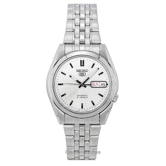 Refurbished Seiko 5 Automatic 21 Jewels SNK355 SNK355K1 SNK355K Men s Watch серебряный