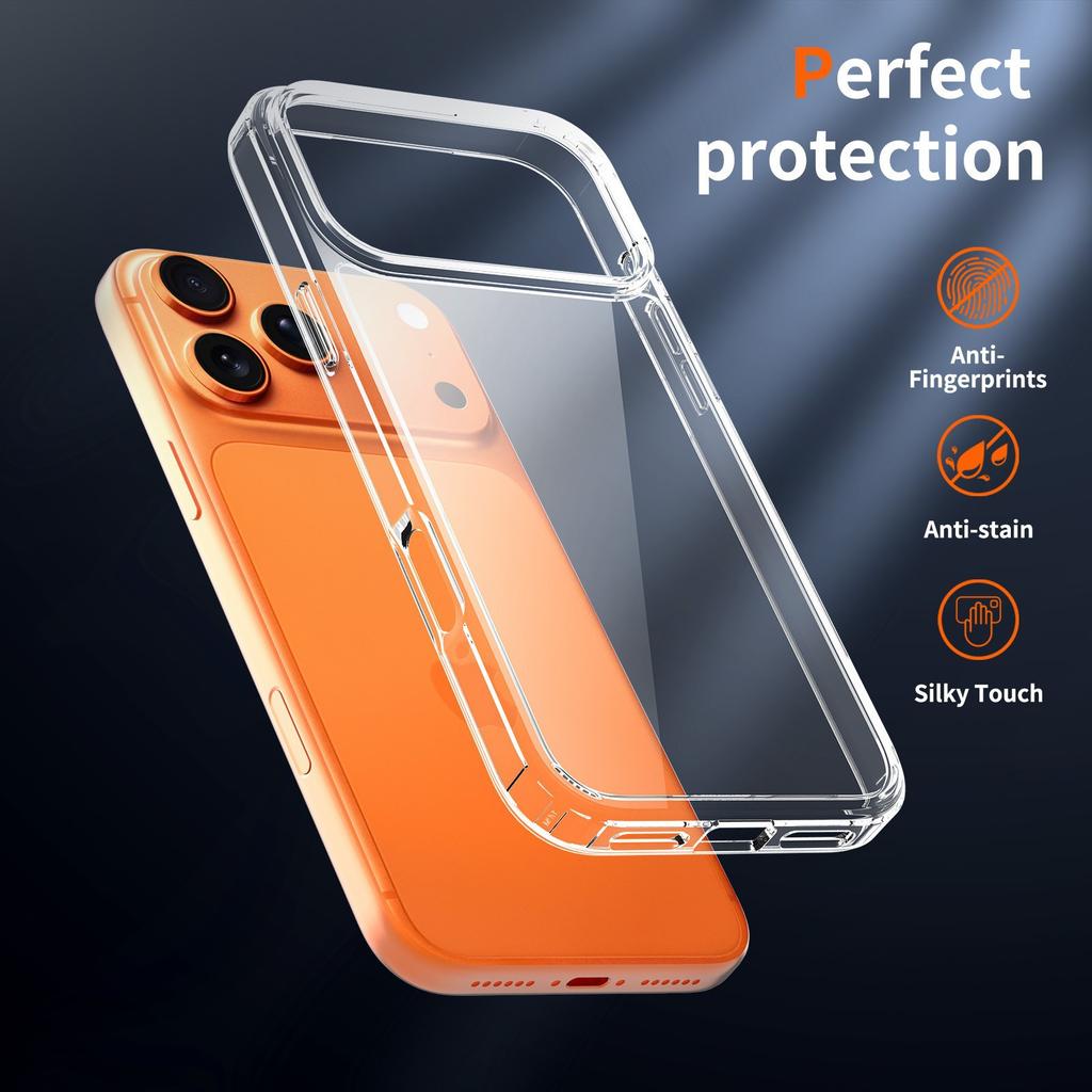 Applicable To Iphone16 Mobile Phone Case Apple 15pm Transparent 17pro Anti-drop Protective Case Protective Case