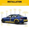 Accessories Carbon Fiber Vinyl Car Door Sill Scuff Cover Plate Sticker Protector