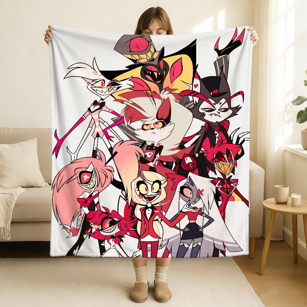 Anime H Hazbin H Hotel Blanket Soft and Skin Friendly For Couch Bed Napping Bedspread All Seasons Comforter