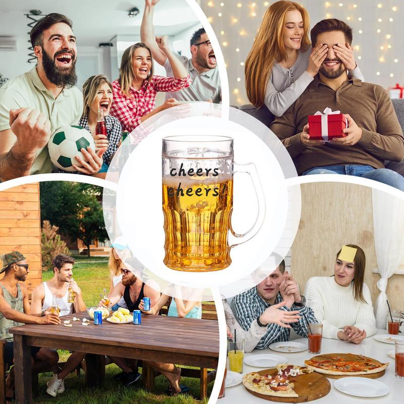 450ml Double Layer Funny Beer Mug  Fake Model Beer Stein Decoration  Leakproof Freeze-proof Drinking Cup For Coffee Cocktail